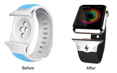 用「诊断插口」充电的Apple Watch 表带果然来了,但充电速度并没快很多